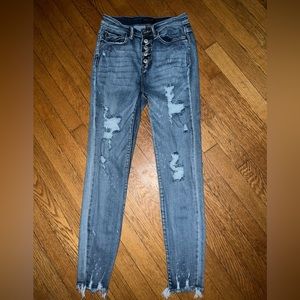 Judy Blue Distressed Stretch Jeans Size 3/26 Skinny Style# JB82311LT